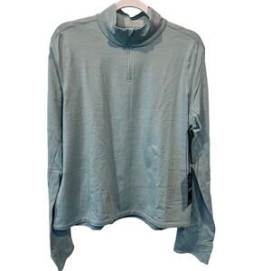 allbirds Light Blue Quarter-Zip Sweatshirt